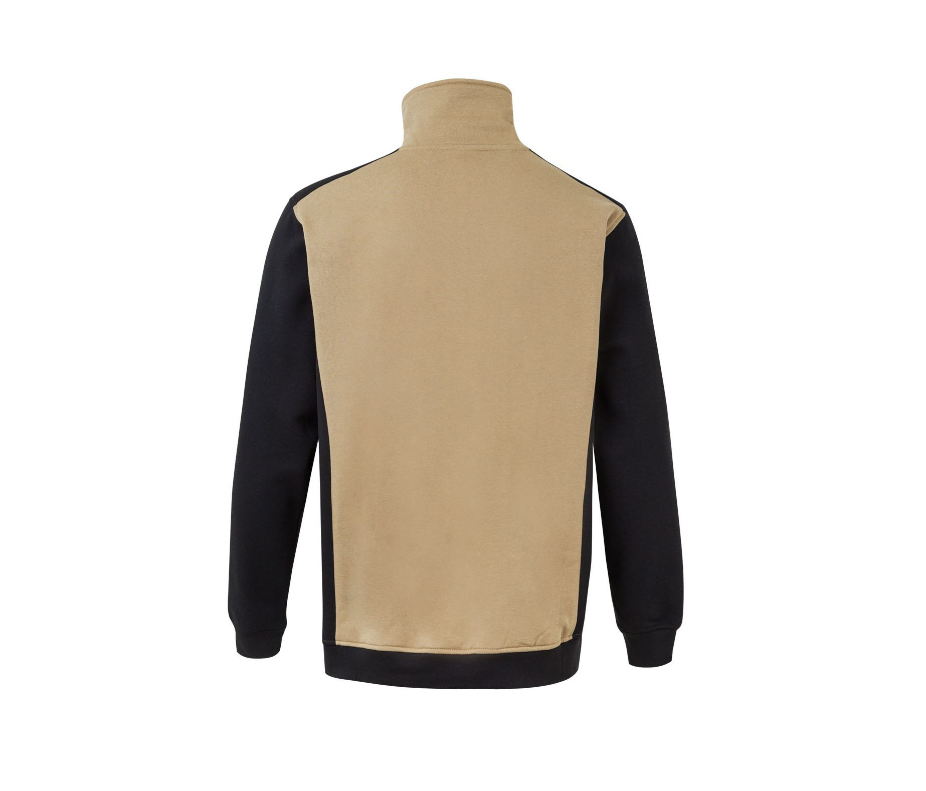 TWO-TONE HALF ZIP SWEATSHIRT
