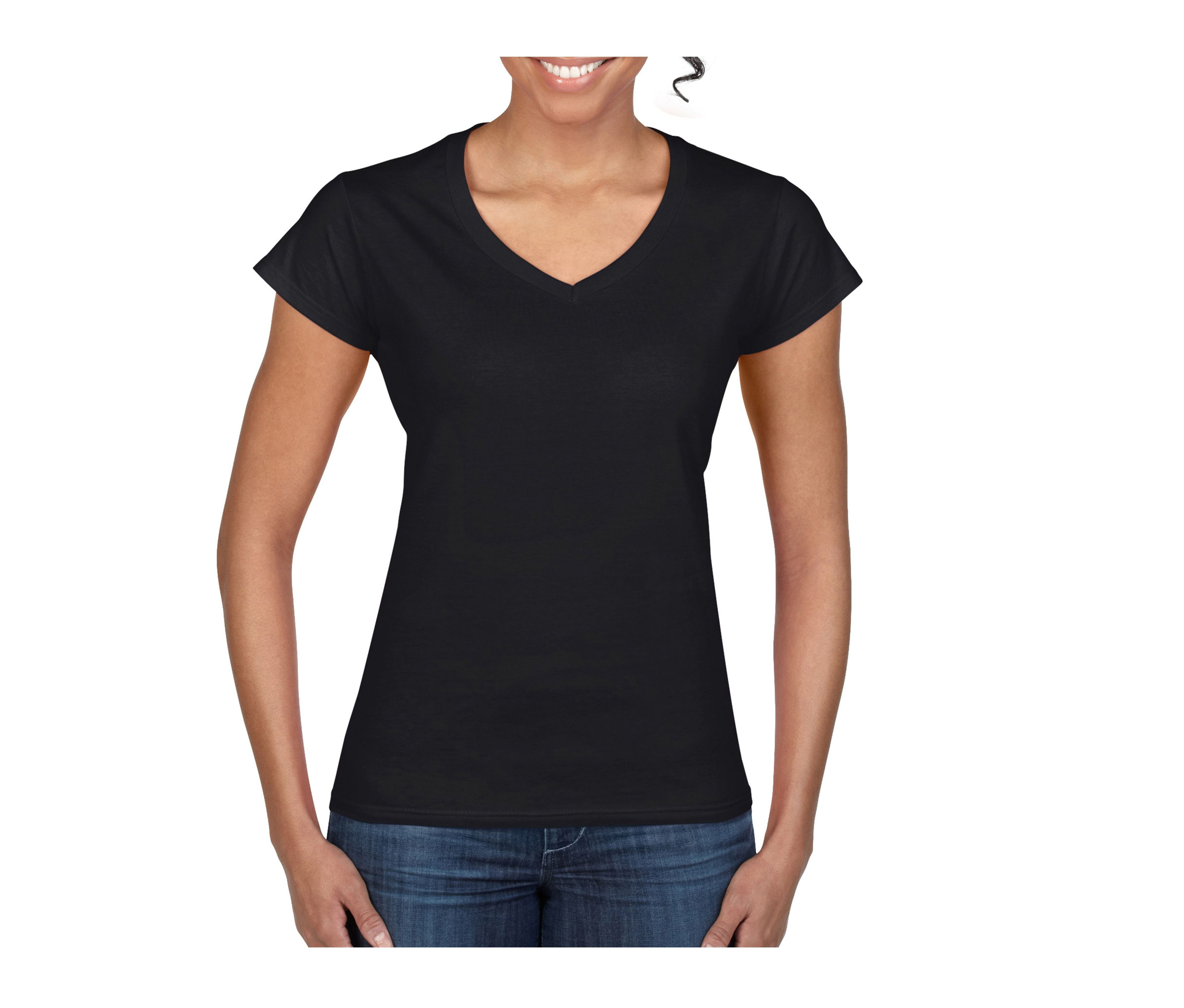 SOFTSTYLE® LADIES' V-NECK T-SHIRT